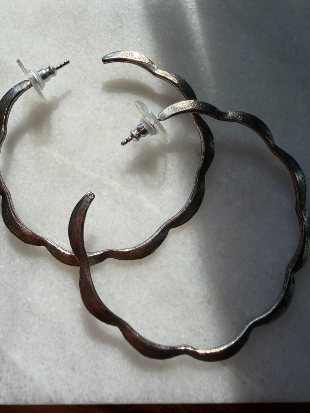 Waxing Poetic Sterling Silver hoop earrings